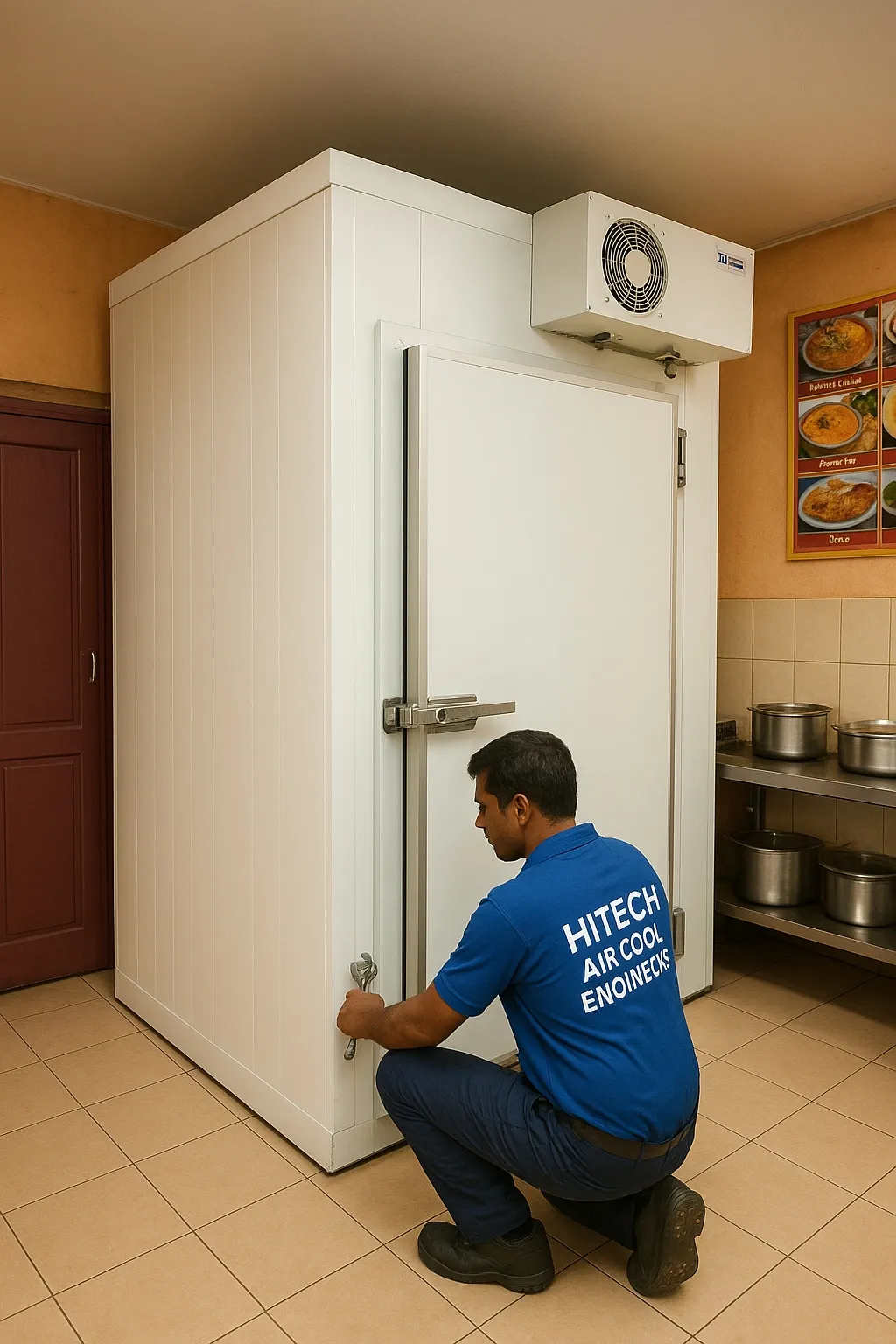 Cold room walk-in cooler repair by Hi-Tech Aircool in Vadodara Gujarat