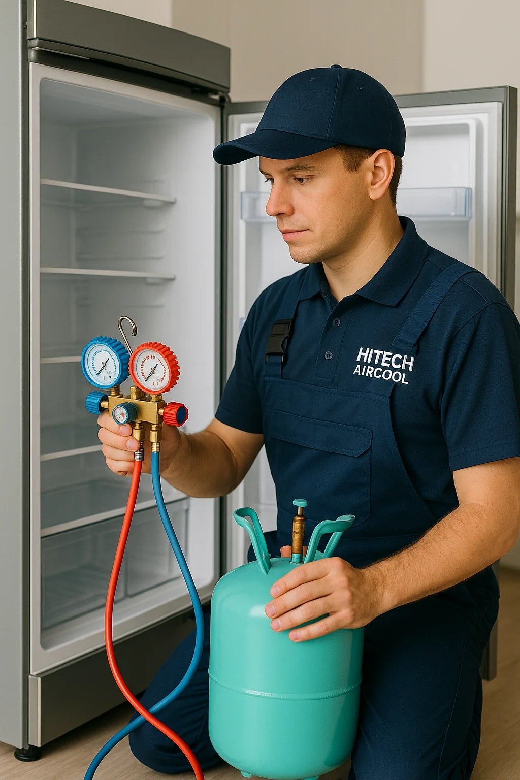 Professional refrigerator repair service surendranagar technician performing diagnostics in surendranagar