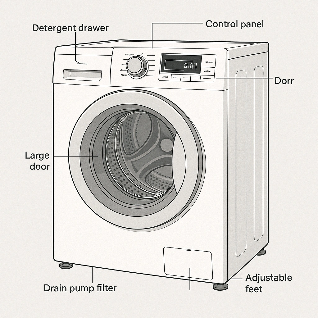 Washing machine types diagram